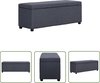 The Living Store Banc de rangement - Gris foncé - 116 x 38 x 43 cm - Avec compartiment de rangement