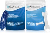 PurelyGoods® Mondtape & Neusstrips Bundel - Anti-Snurk Slaapstrips - Hypoallergene lijm - Mouth tape - Mond Tape - Geen verstopte neus meer - Neuspleisters - Neusspreider - Anti snurk strips - Zacht voor de huid - 2 x 33 stuks