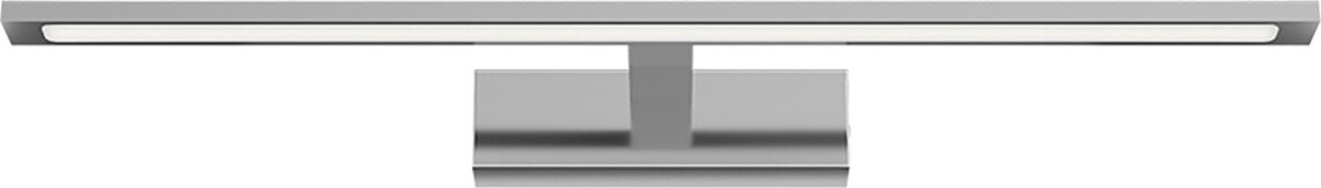 LED Spiegellamp - Brinton Armin - 12W 900lm - Helder/Koud Wit 6000K - IP44 - Rechthoek - Chroom