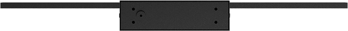 LED Spiegellamp - Kingtron Armin - 12W 900lm - Warm Wit 3000K - IP44 - Rechthoek - Zwart