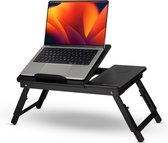 Regal Houseware® Verstelbare Bedtafel - Laptoptafel - Laptopverhoger - Banktafeltje - Ontbijttafeltje - Ontbijt op Bed - Gemaakt van Bamboe - Zwart