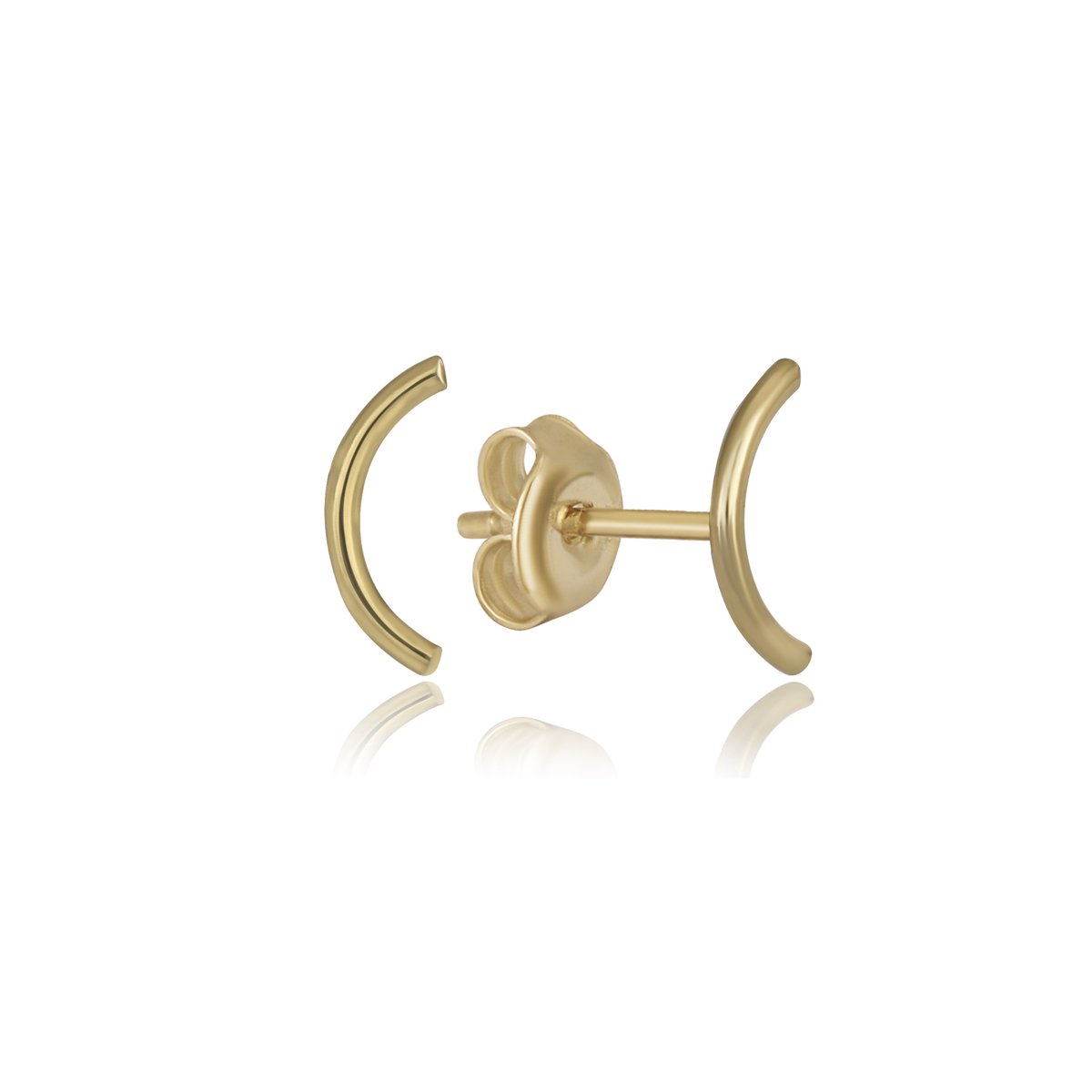 Halve Cirkel Oorknop ZilverZilveren (925 sterling zilvergehalte) Oorbel Trendy Minimalistisch Zilverkleurig Bedel Dames Meisje | Cadeau Voor Vrouw