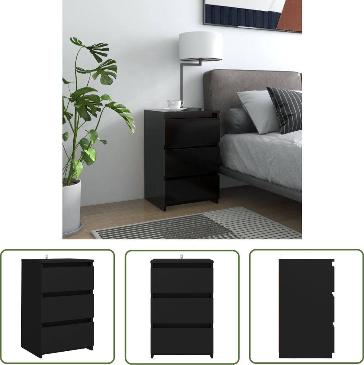 vidaXL Nachtkastjes 2 st 40x36x65 cm grijs sonoma eikenkleurig, houten nachtkastje, slaapkamerkast, bijzettafel, telefoonkast, opbergkast, accenttafel