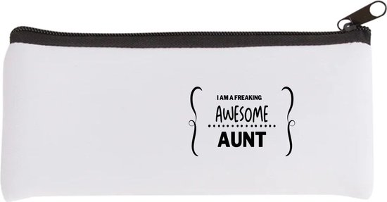 Foto: Akyol i am a freaking awesome aunt etui tante geweldige tante liefste tante verjaardag cadeau kado bedankje geschenk 20 bij 9 cm
