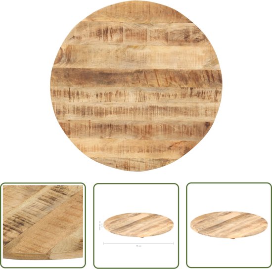 Table à manger vidaXL Tafelblad 15-16 mm 90x70 cm massief