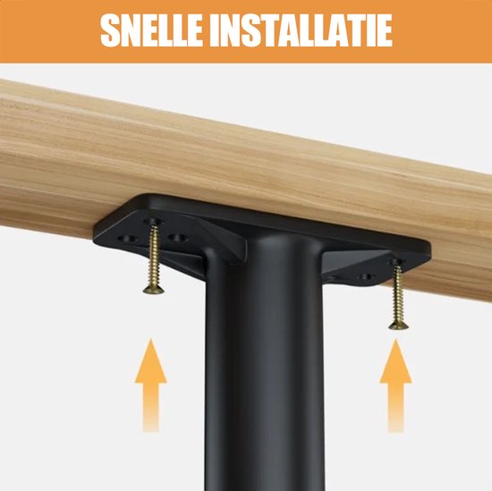QWORK® 4 stuks meubelpoten set, verstelbare