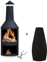 Bol.com MaxxGarden Fenix Terrashaard - Tuinhaard - Sfeerhaard - 45 x 134cm - Incl. beschermhoes aanbieding
