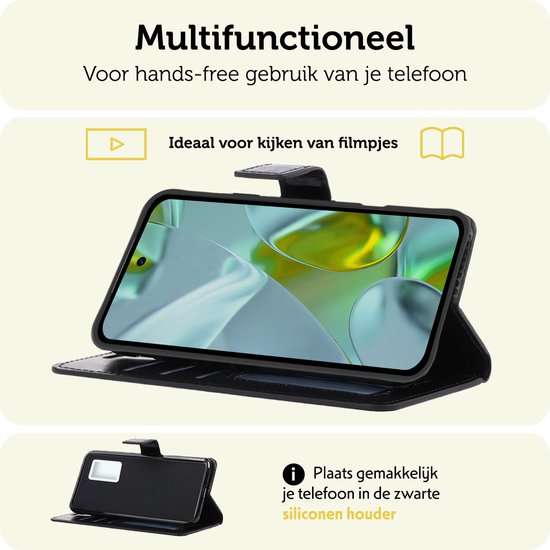 Étui pour Google Pixel 9 Case Book Case Cover Wallet Cover avec 2x protecteur d'écran - Étui pour Google Pixel 9 Case Bookcase Cover - Zwart