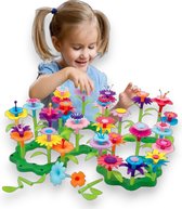 ISARA Leerzaam Bloemen Bouwpakket XXL – 148 Onderdelen – Educatief Speelgoed – Montessori Speelgoed – Bevorderd Creativiteit – Leerzaam Speelgoed 3 Jaar – Bloemen Fijne Motoriek – Meisjes Speelgoed 4 Jaar / 5 Jaar / 6 Jaar – Bloementuin – Open Ended