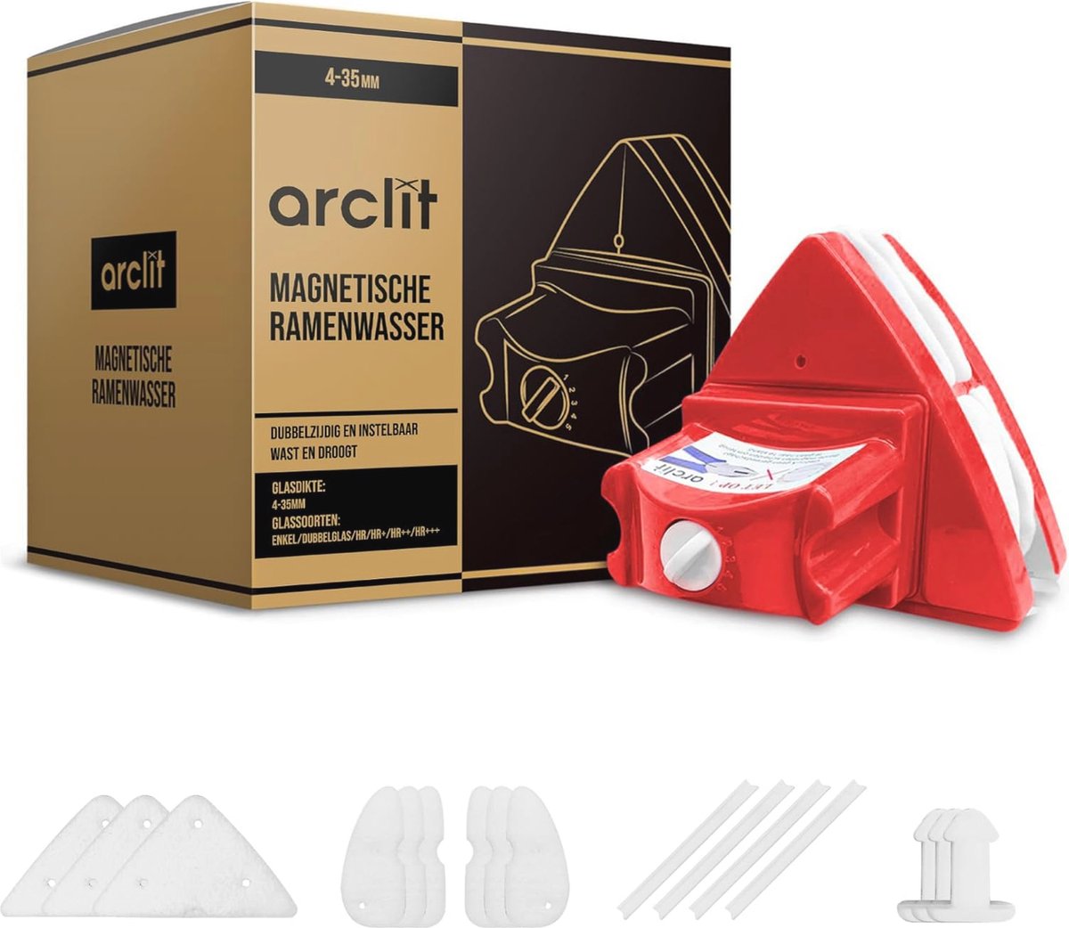 Goedkoopste Magnetische Ramenwasser 4-35mm | Verstelbare Ruitenreiniger voor HR/HR Glas