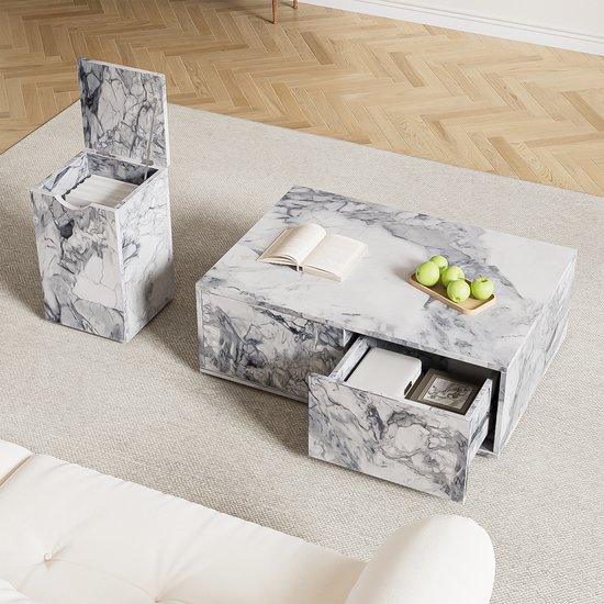 Richmond Spencer | Kiezelvorm salontafel set marmer Richmond Spencer | Kiezelvorm salontafel set marmer