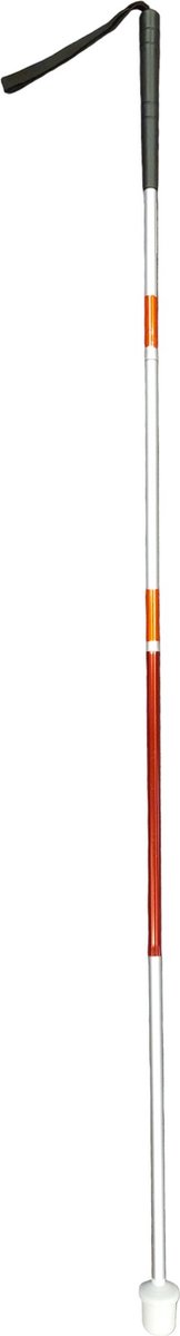 Garcia - Blindegeleide stok - Opvouwbaar - 120 cm lang - Wit met Rood