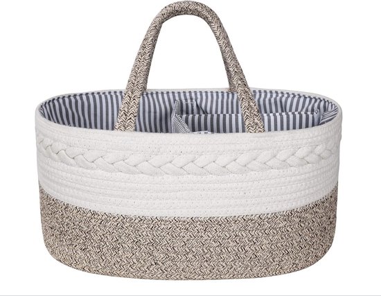 BEBE BASK Biologische Zeegras Luier Organizer - Handgemaakte Luxe Mand Voor Baby Meisje & Jongen - Kwekerij Caddy BEBE BASK Biologische Zeegras Luier Organizer - Handgemaakte Luxe Mand Voor Baby Meisje & Jongen - Kwekerij Caddy
