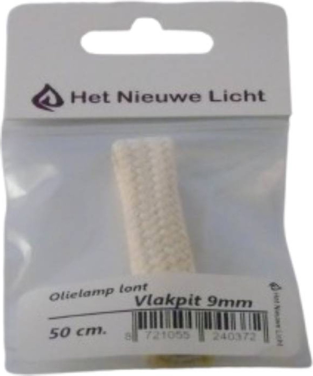 Het Nieuwe Licht ® - Platte olielamp lont - 9mm vlakpit - voor petroleum lamp