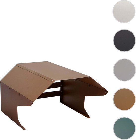 Garage pour robot tondeuse MCW-L43, capot de tondeuse à gazon, métal 40x59x69cm ~ marron