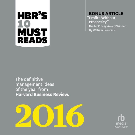 HBR's 10 Must Reads 2016 - cover