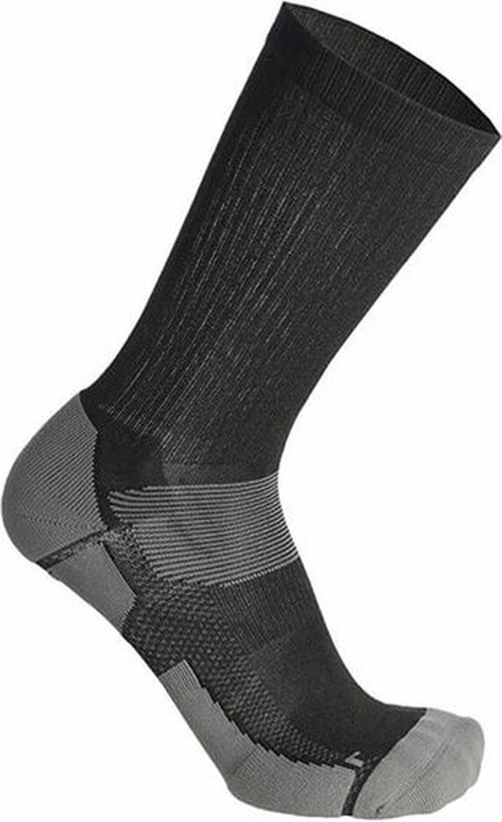 Skafit Sports zilversokken maat S (35-37) - grijs/zwart - sportsokken - antibacterieel – voetschimmel – eczeem – temperatuur regulerend – vochtregulerend - naadloos