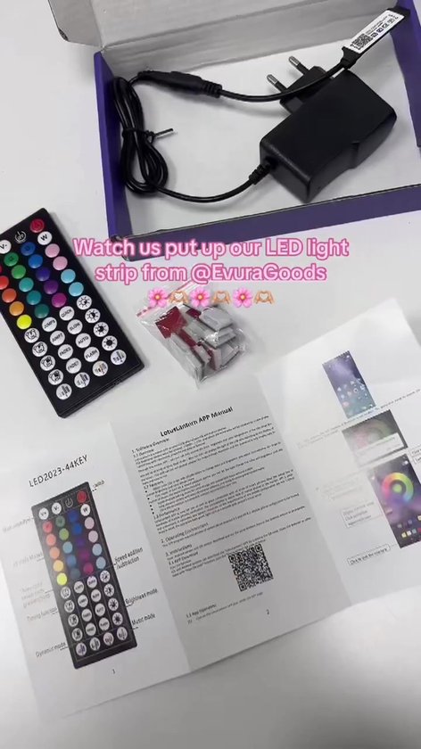 Evura Goods - Led strip - 10 meter - RGB - met afstandsbediening & telefoon app - dimbaar - smart LED light verlichting - Led-strips - timer en muziek modus - Led Lights - smart home verlichting