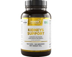 Human Protect - Kidneys Support - 120 caps - 120 doseringen - Kidney support - Detox - Chanca Piedra - Cranberry - Goji bes - Horsetail extract - Mariadistel - Milk thistle - Buchu - Uva Ursi