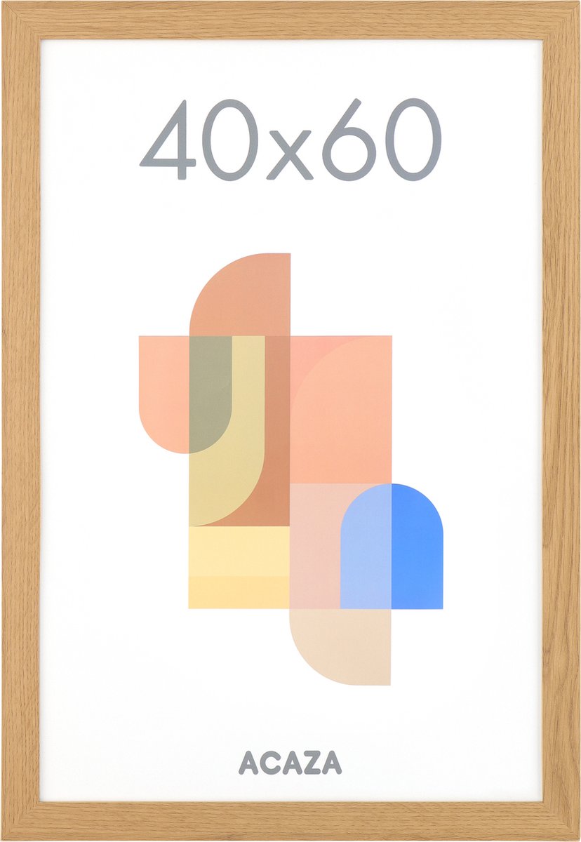 ACAZA Fotolijst - Fotokader - Fotolijst 40x60 cm - Fotokader 40x60 cm - MDF Hout - Warme Eik