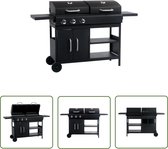 Bol.com The Living Store combibarbecue Gas-Houtskool - 159 x 52.5 x 101.5 cm - 8.4 kW aanbieding