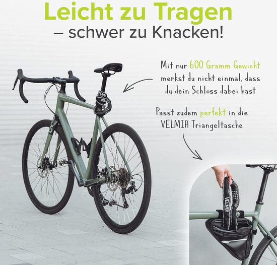 Programmeerbaar cijferslot fietsslot met reflecterende strepen - gehard roestvrij staal - extra zichtbaarheid van Pro — afbeelding 5