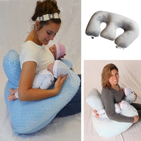 Eszenzics™ Voedingskussen - Multifunctioneel Verpleegkussen - Borstvoeding Tweeling - Wasbaar - Anti-Spugen - Babynest - Voeding Taillekussen - Moeder Zwangerschap Kussen - Roze van Eszenzics™ — afbeelding 4