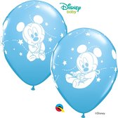 Disney Baby Mickey Mouse licht blauwe ballonnen ø 30,48 cm. 6 st.