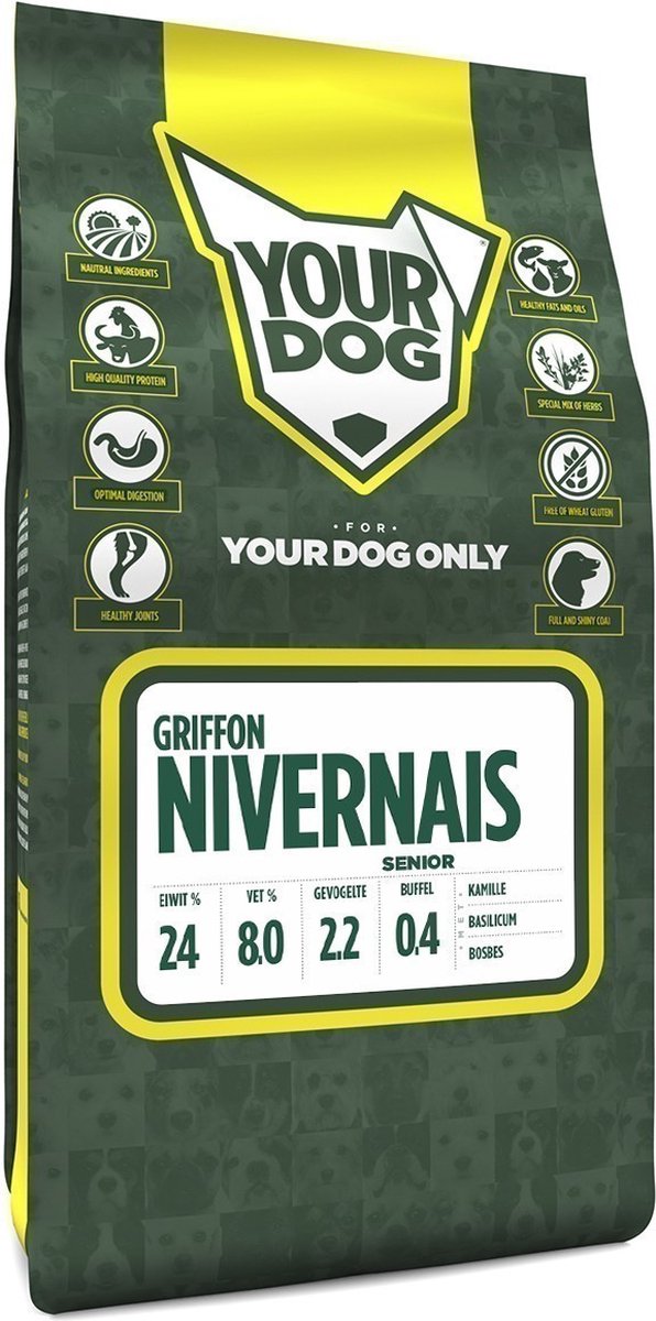 Yourdog Yourdog Griffon nivernais Rasspecifiek Senior Hondenvoer 6kg | Hondenbrokken