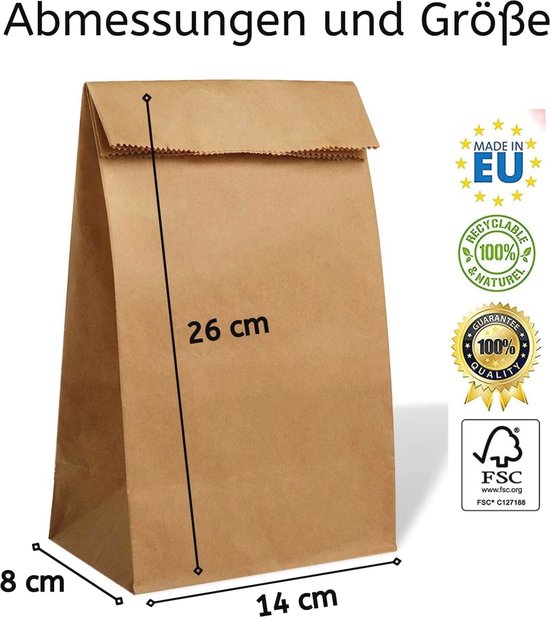 Kasanni Lot De 30 Sacs Cadeaux Papier Kraft Colorés 20x14x8 Cm Avec Poignées - Idéal Anniversaire Enfants, Mariage, Fêtes, Baby Shower, DIY