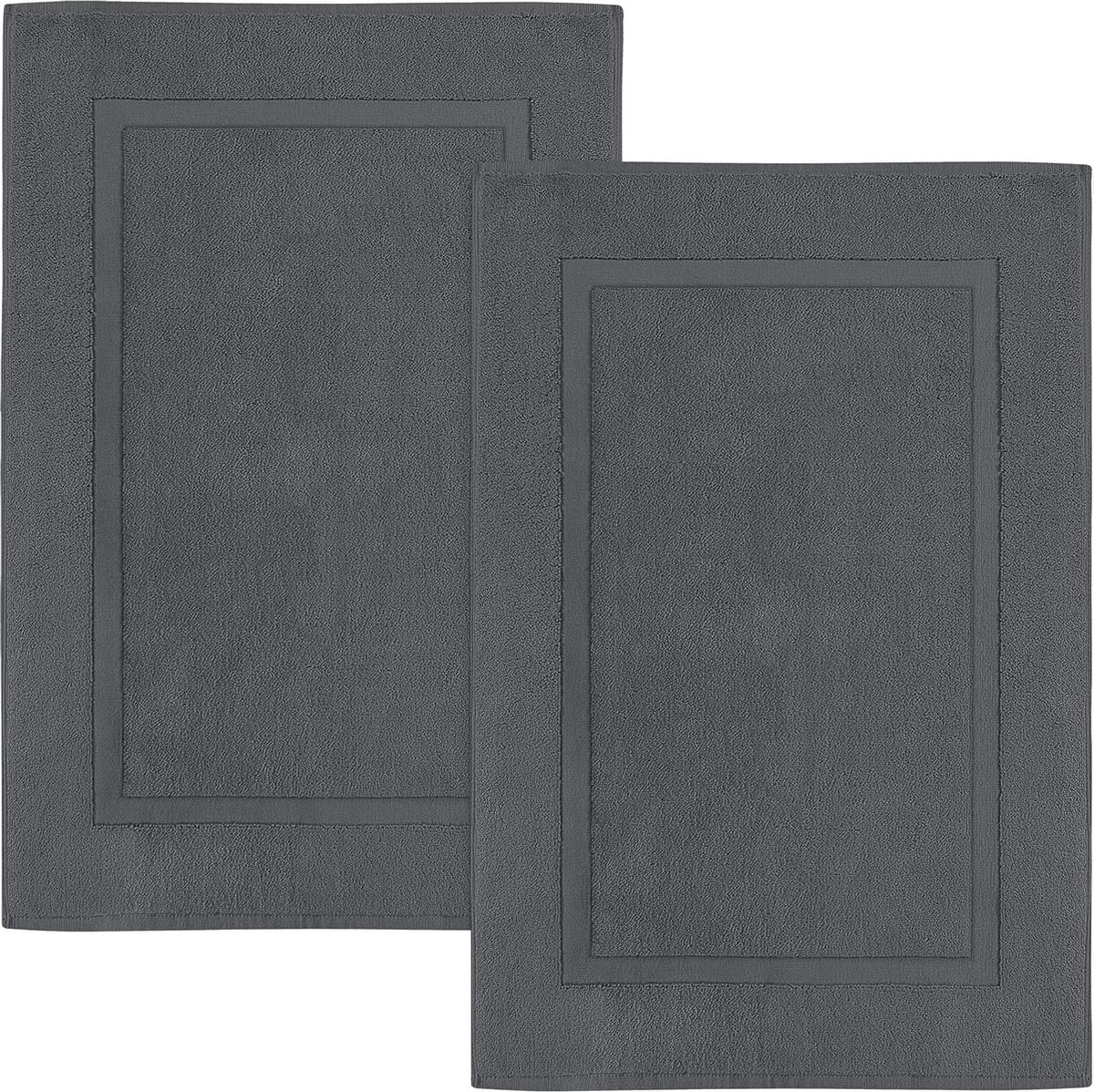 Absorberende Katoenen Badmatten 53 x 86 cm - 2 Stuks, Machinewasbaar, Voor Douche en Badkamer