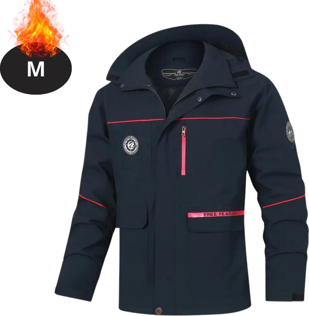 Livano Windjas Voor Heren Parka Lente & Herfst Jas Volwassen Windjack Windbreaker Outdoor Buiten Blauw