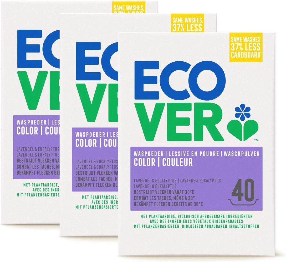 Goedkoopste Natuurlijke Waspoeder voor Kleur Wasgoed | Eco-vriendelijk & Zacht voor de Huid | 3x3 kg