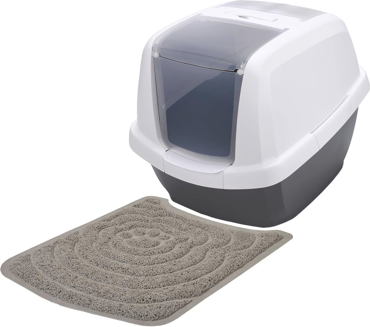 Goedkoopste Kattenbak met Opstelbare Draaideur en Mat - Ideaal voor Alle Katten