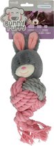 Bunny Puppy Ropey Ball – Hondenknuffel – Kalmerend – Grijs – 9 x 20 x 9 cm