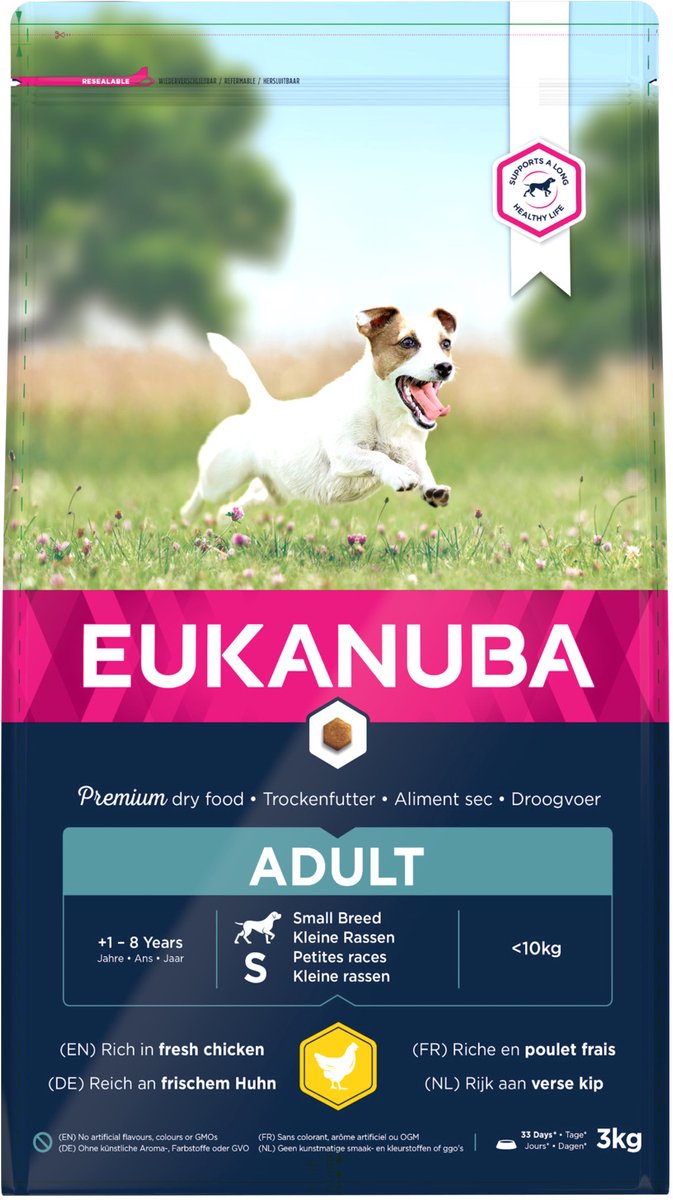 Eukanuba Adult Small - Hondenvoer - Kip - 3 kg