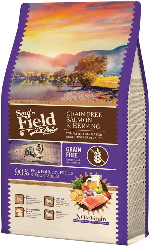 Sam's Field Adult - Graanvrij - Zalm - Hondenvoer - 2.5 kg