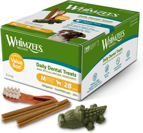Whimzees Variety Box M - Kauwsnacks - Hond - Assortiment - 28st