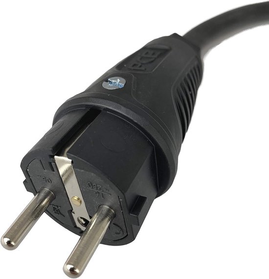 REV Outdoor Extension Cable Waterproof 25 m 3680 W H05RR-F, Black