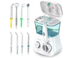 Professionele Water Flosser met 8 Opzetstukken en 10 Drukniveaus voor Optimale Mondverzorging