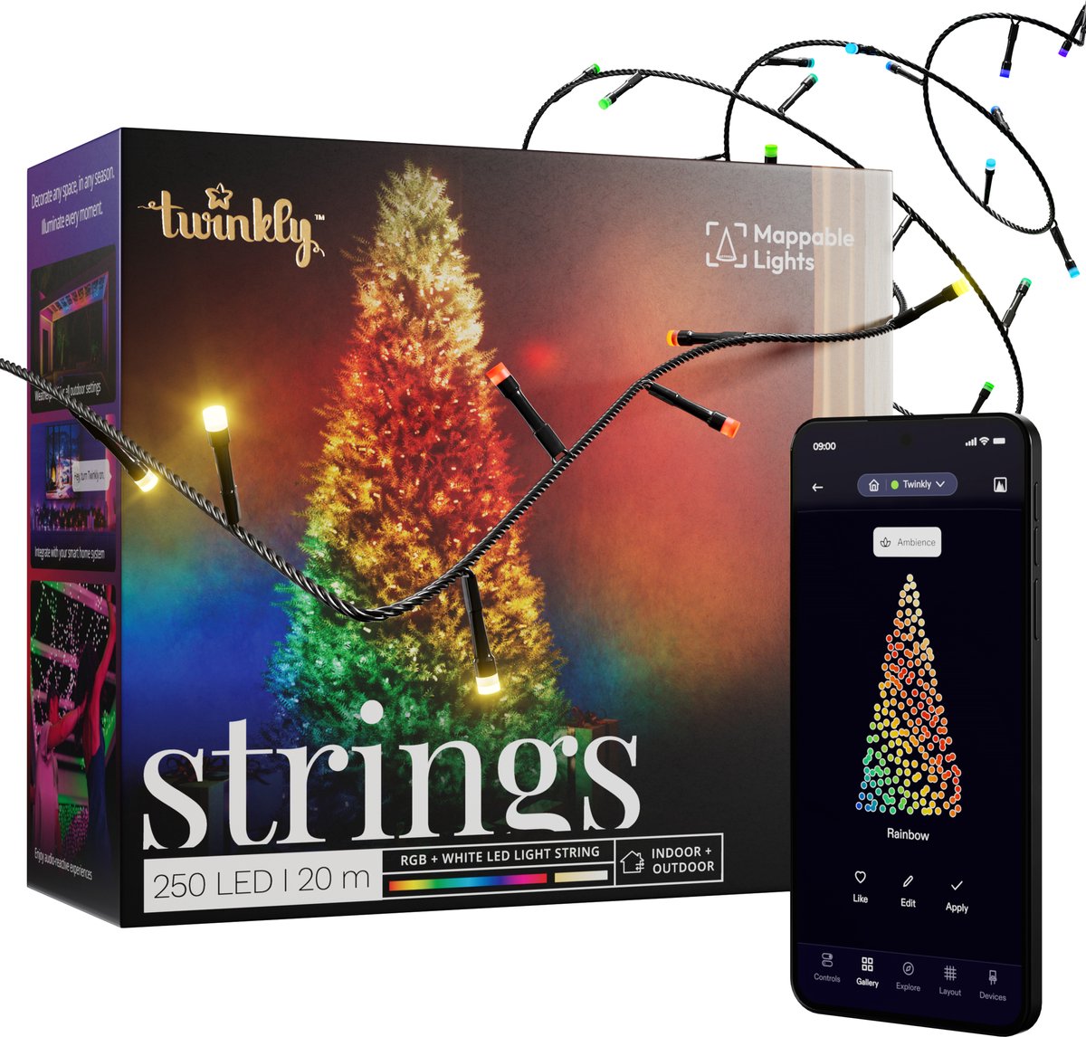 Twinkly Kerstverlichting 250led Rgbw