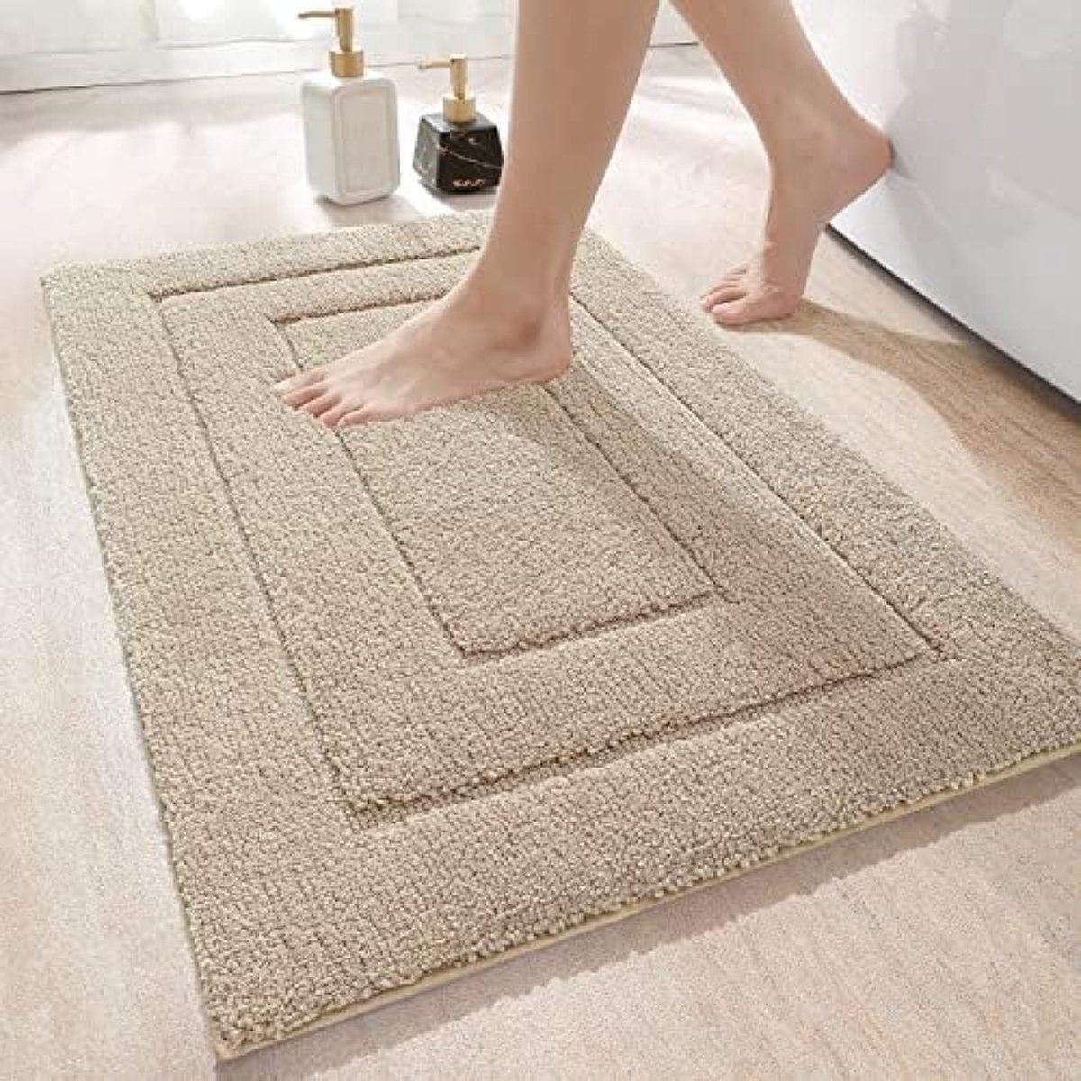 Zacht Badmat, Waterabsorberende Badmat voor Douche, Bad en Toilet, 60 x 90 cm