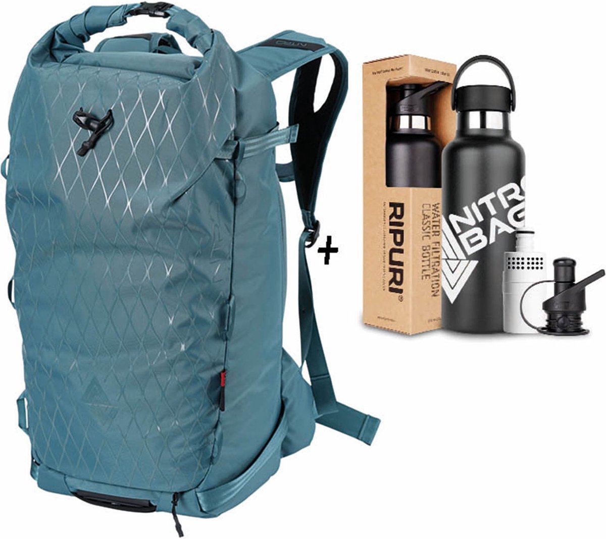 NITRO Toeristische rugzak Rugzak Splitpack 30 X Ripuri Set 22L Arctic Petrol
