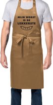 Ma saucisse est la plus savoureuse - Tablier de cuisine - Tablier de cuisine - BBQ - Tablier de barbecue - Cuisine - Drôle - Femmes Hommes - Beige - Donkey Designs