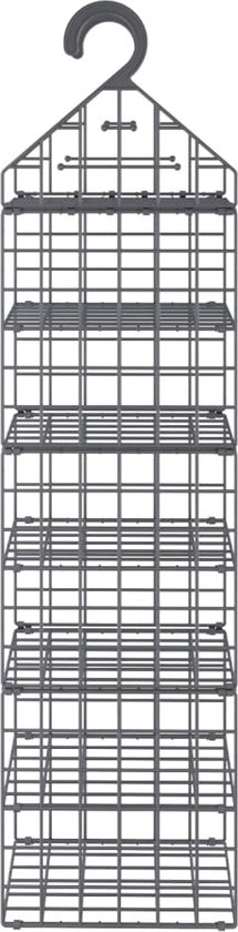 vidaXL Organisateur de placard suspendu - Organisateurs de placard suspendus - Organisateur de placard - Rangement de placard - Organisateurs de placard suspendus 2 pièces avec 7 étagères