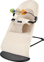 Bol.com Amalee - Wipstoel - Babyschommel - Schommelstoel - Creme - Tot 20 kg - 0/36 maanden - Katoenen stof - Makkelijk schoon t... aanbieding