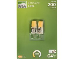 LSC® LED Lamp G4 - 2x G4 led lampen, insteek lampen G4 led 2 watt 200 lumen - LED G4 - 2W vervangt Jouw - 3000K warm wit licht 2W