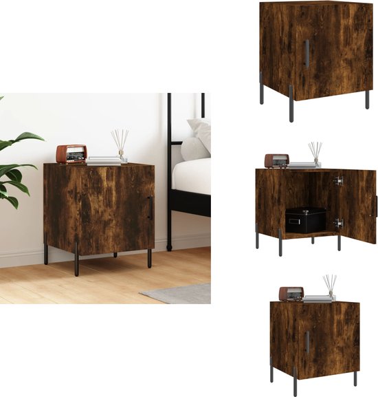 Nachtkastje 41x31x80 cm bewerkt hout grijs sonoma kopen