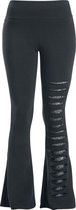 Leggings évasés et découpés noirs Gothicana pour femme - XL
