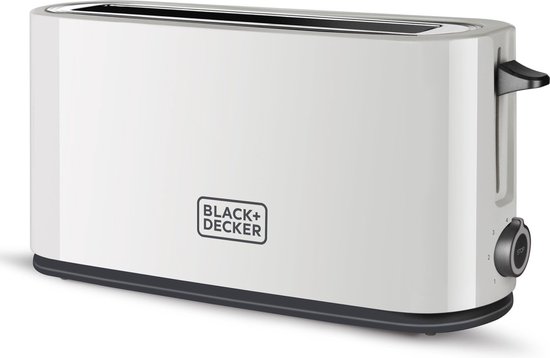 BLACK+DECKER Broodrooster BXTO1001E - Brede Opening - 7 Bruinings-Instellingen - 1000 Watt - Wit